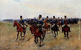 Mounted Cavalry by Jose Cusachs y Cusachs